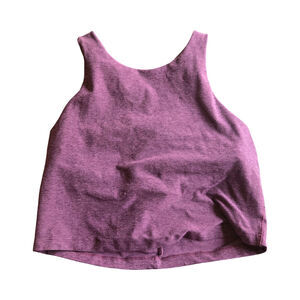 Beyond Yoga Purple Spacedye Racerback Cropped Tank Size: L